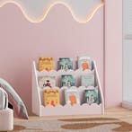 Kinderboekenkast Vestnes 48x61x30 cm roze en wit [en.casa], Verzenden, Nieuw