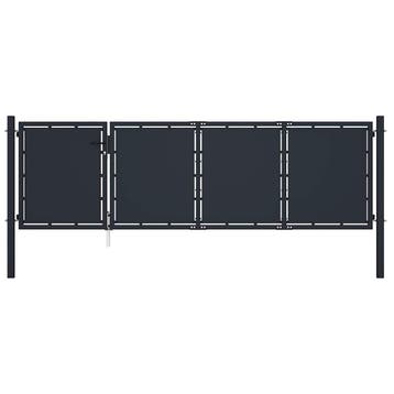 vidaXL Tuinpoort staal 350x75 cm antraciet, Tuin en Terras, Tuinpoorten, Verzenden, Nieuw