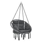 Hangstoel Kailua met kussen katoen max 150 kg donkergrijs, Tuin en Terras, Tuinstoelen, Verzenden, Nieuw
