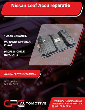 P0AA6 Nissan Leaf 40kw Accu reparatie, Ophalen, Gereviseerd, Nissan