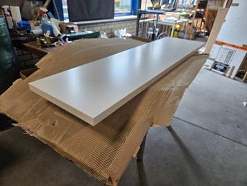 Topblad voor wasmeubel 180 x 46 x 4 cm mat wit, Ophalen of Verzenden, Nieuw, Bad