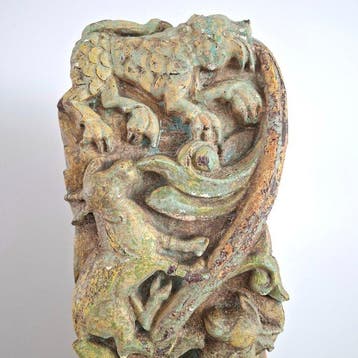 Decoratief ornament - Yali, gestileerde vogels,, Antiek en Kunst