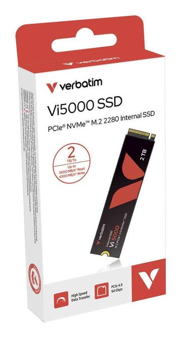 Verbatim Vi5000 PCIe NVMe M.2 SSD 2TB (Internal SSD), Computers en Software, Verzenden, Nieuw, VERBATIM