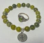 Peridoto / Olivijn Natuurlijk en Kruis van Sint-Benedictus.