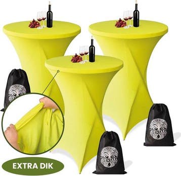 Statafelrok Geel x 3 – 80-85 x 110 cm – Luxe Statafelhoes –, Verzenden, Nieuw