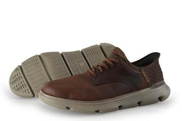 Skechers Instappers in maat 42 Bruin, Kleding | Heren, Bruin, Verzenden, Overige typen, Zo goed als nieuw