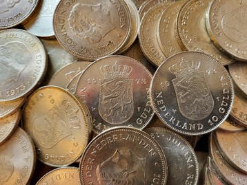 10 kilo zilvergeld Nederland, Koningin Juliana, Setje, Zilver, Ophalen of Verzenden