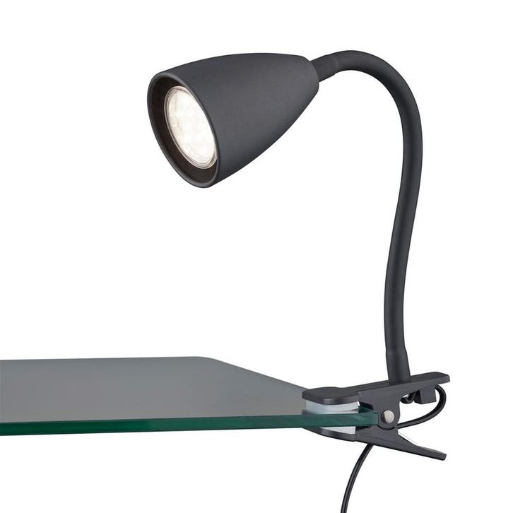LED Klemlamp - Trion Wandy - GU10 Fitting - Zwart, Huis en Inrichting, Lampen | Tafellampen, Nieuw, Overige fittingen, Metaal