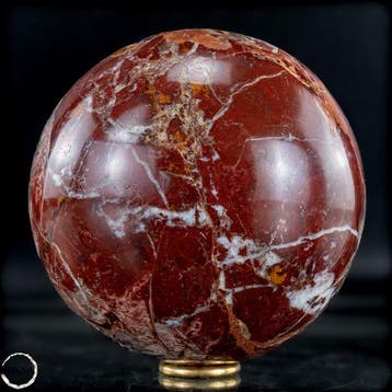 Natuurlijke zeldzame rode jaspis-kwarts Sphere, Himalaya-