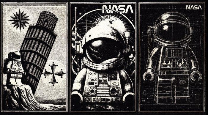 Æ (XX-XXI) - Set of 3 – LEGO Space Series – “Silent Orbit of, Kinderen en Baby's, Speelgoed | Duplo en Lego