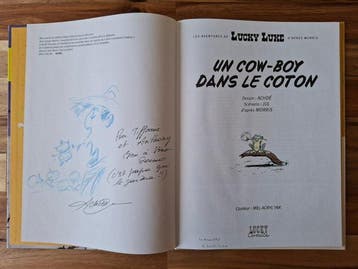 Lucky Luke - Un Cow-boy dans le coton + dédicace - C - 1, Nieuw