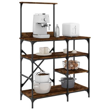 vidaXL Bakkersrek 90x40x132 cm bewerkt hout en metaal, Verzenden, Nieuw