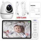 5 Inch Video Babyfoon met Camera en Nachtzicht Audio, Verzenden