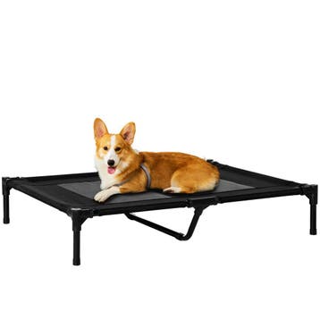 TRUUSK Verhoogd Hondenligbed Outdoor - Oxford Zwart - 92x76x, Diversen, Verzenden, Nieuw