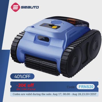 Seauto SAT20pro Robot Zwembadstofzuiger - 150 Min, 2000m², 4, Tuin en Terras, Verzenden, Nieuw
