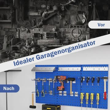Blauwe Gereedschapswand met 3 Pegboards en 28 Delige Accesso, Verzenden, Nieuw