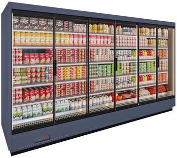 Apella HD wandkoeling met trekdeuren B375 xD106xH200cm, Nieuw in verpakking