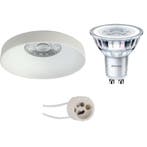 GU10 Inbouwspot Set - Mat Wit - Inbouw Rond - Philips -, Metaal of Aluminium, Nieuw, Ophalen of Verzenden, Led