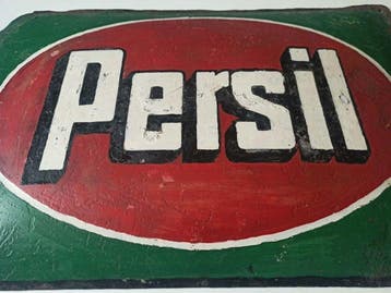 Emaille bordje PERSIL - Emaille plaat - Metaal