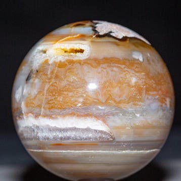 Prachtige agaatbol - Bol van natuurlijke agaat met oranje,
