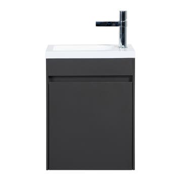 Fonteinmeubel Antonio 40cm mat grijs met mat witte wastafel, Verzenden, Nieuw
