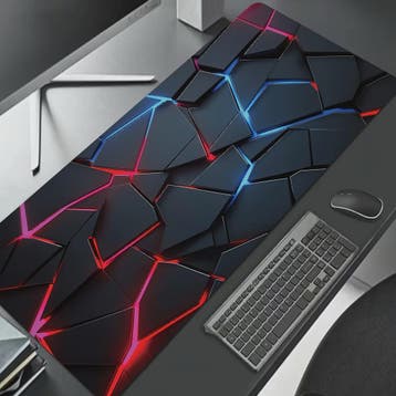 Extra Grote Gaming Muismat 90x40cm - Rood Blauw Gradient, An, Verzenden, Nieuw