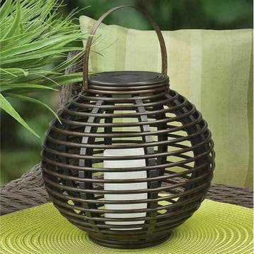 Solar LED Lantaarn Basket Small + Medium (set van 2 stuks), Tuin en Terras, Kunststof, Verzenden, Minder dan 50 watt, Staande lamp