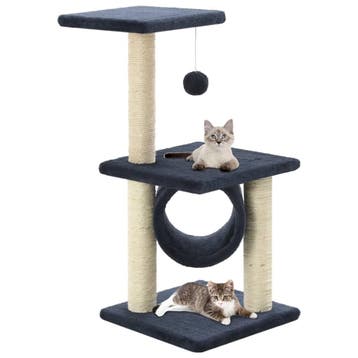 vidaXL Kattenkrabpaal met sisal krabpalen 65 cm donkerblauw, Dieren en Toebehoren, Verzenden, Nieuw