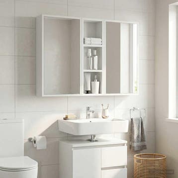 vidaXL Badkamer wandkast Wit 20 x 10 x 60,5 cm Geconstrueerd, Verzenden, Nieuw