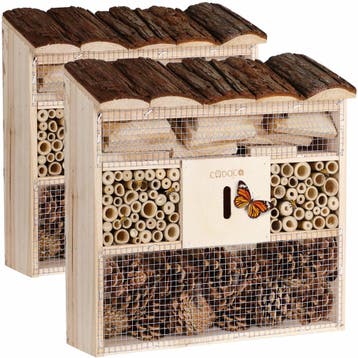 Insectenhotel nestkastje Set van 2 30,5x9,5x31cm, Verzenden, Nieuw