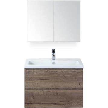 Vogue Badmeubelset 80 cm - Greeplijst in Kleur - Tabacco -, Ophalen of Verzenden, Nieuw