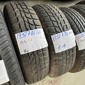 2 x Hankook Winter i*cept 175-70-14 Winterbanden 8mm, Auto-onderdelen, Banden en Velgen, 14 inch, Gebruikt, 175 mm, Band(en)