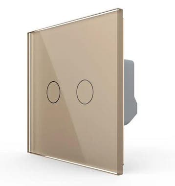 Livolo Touch LED Dimmer – Goud | Dubbele Design Schakelaar, Doe-het-zelf en Verbouw, Ophalen of Verzenden, Nieuw, Schakelaar