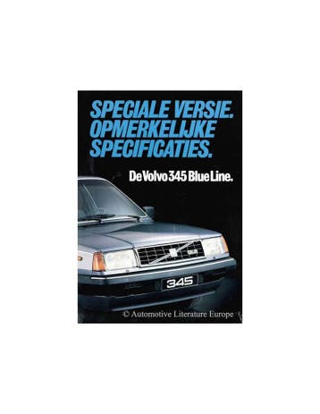 1982 VOLVO 345 BLUE LINE BROCHURE NEDERLANDS, Nieuw, Volvo, Author