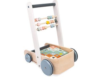 Janod - Sweet Cocoon - Duwkar/activiteiten wagen met blokken, Verzenden, Nieuw