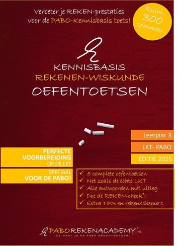 Kennisbasis rekenen–wiskunde Pabo | LKT oefentoetsen boek JA, Boeken, Verzenden, Zo goed als nieuw