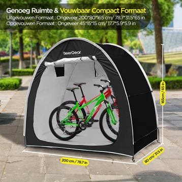 BeerGear Fietstent met afneembare regenhoes - Schuurtent, Caravans en Kamperen, Ophalen of Verzenden, Zo goed als nieuw