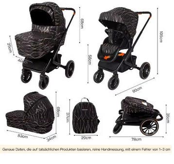 3-in-1 Reiskinderwagen met Omkeerbare Zitting, Verzenden, Nieuw