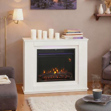 Elektrische Inbouwhaard Homcom 1000/2000W met Realistisch Vl, Verzenden, Nieuw