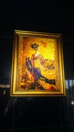 Amber Engel - Geisha reliëfbeeld - Baltisch amber - Nieuwe, Verzamelen, Mineralen en Fossielen