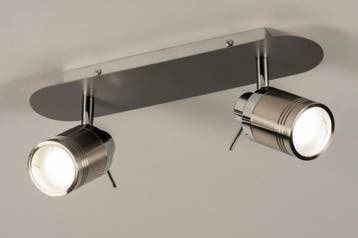Rietveld Spots - Staalgrijs, Chroom - Staal, Metaal, Verzenden, Nieuw