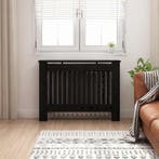 vidaXL Radiatorafdekking Zwart Eiken 112 x 19 x 81,5 cm, Verzenden, Nieuw