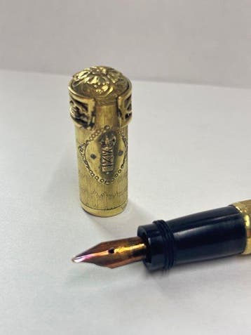 Waterman - 42 Safety con rivestimento laminato oro - Vulpen, Nieuw
