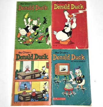Vintage Donald Duck weekbladen 1970, nr. 15, 23, 27 en 29, Verzenden