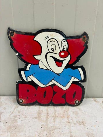 Bozo the Clown – Gevormd Emaille Reclamebord – Circus / Pop