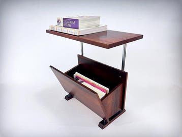 Tijdschriftenhouder - Hout - Bijzettafel, Palissander
