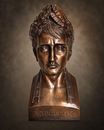Buste, Napoleon, zware bronzen buste - 59 cm - Brons
