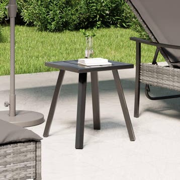 vidaXL Tuintafel 34x34x38 cm staal antracietkleurig, Verzenden, Nieuw, Rvs