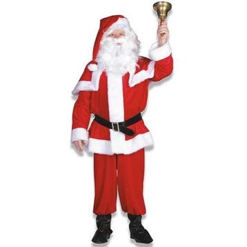 Kerstman kostuum imitatie fluweel elite, Ophalen of Verzenden, Nieuw