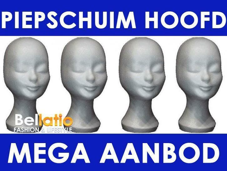 Piepschuim hoofd kopen - Bellatio.nl - Styropor hoofden, Hobby en Vrije tijd, Knutselen, Nieuw, Ophalen of Verzenden